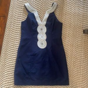 Lilly pulitzer vali shift navy size 8 worn once